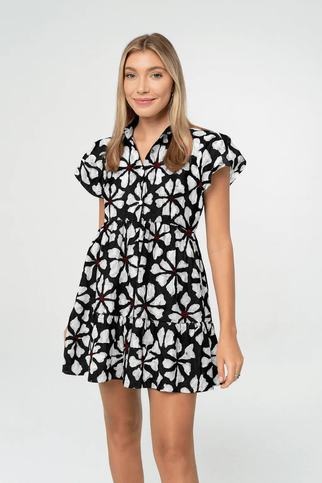 Frenchi Mini Gameday Dress- Garnet & Black