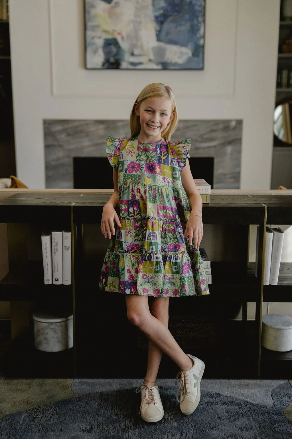 Girls Meredith Dress | Sunshine Quilt Dress