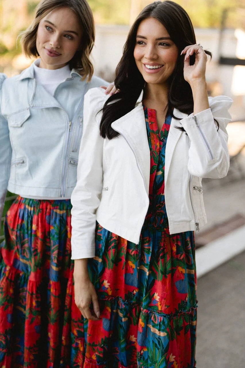 Moto Jacket - White - final sale