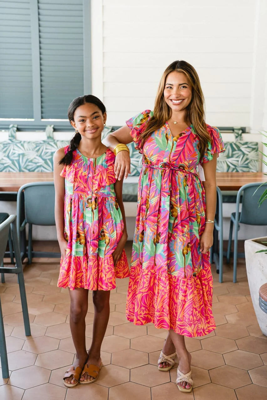 Savannah Midi Dress- Pink