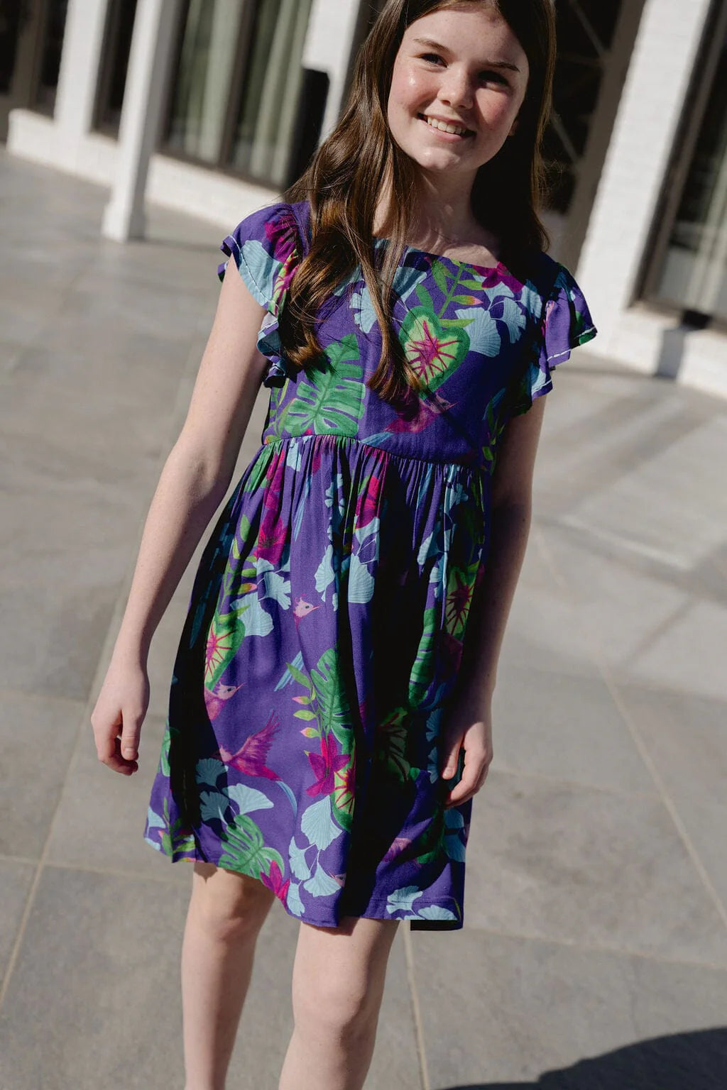 Girls Norah Dress | Blue Seas