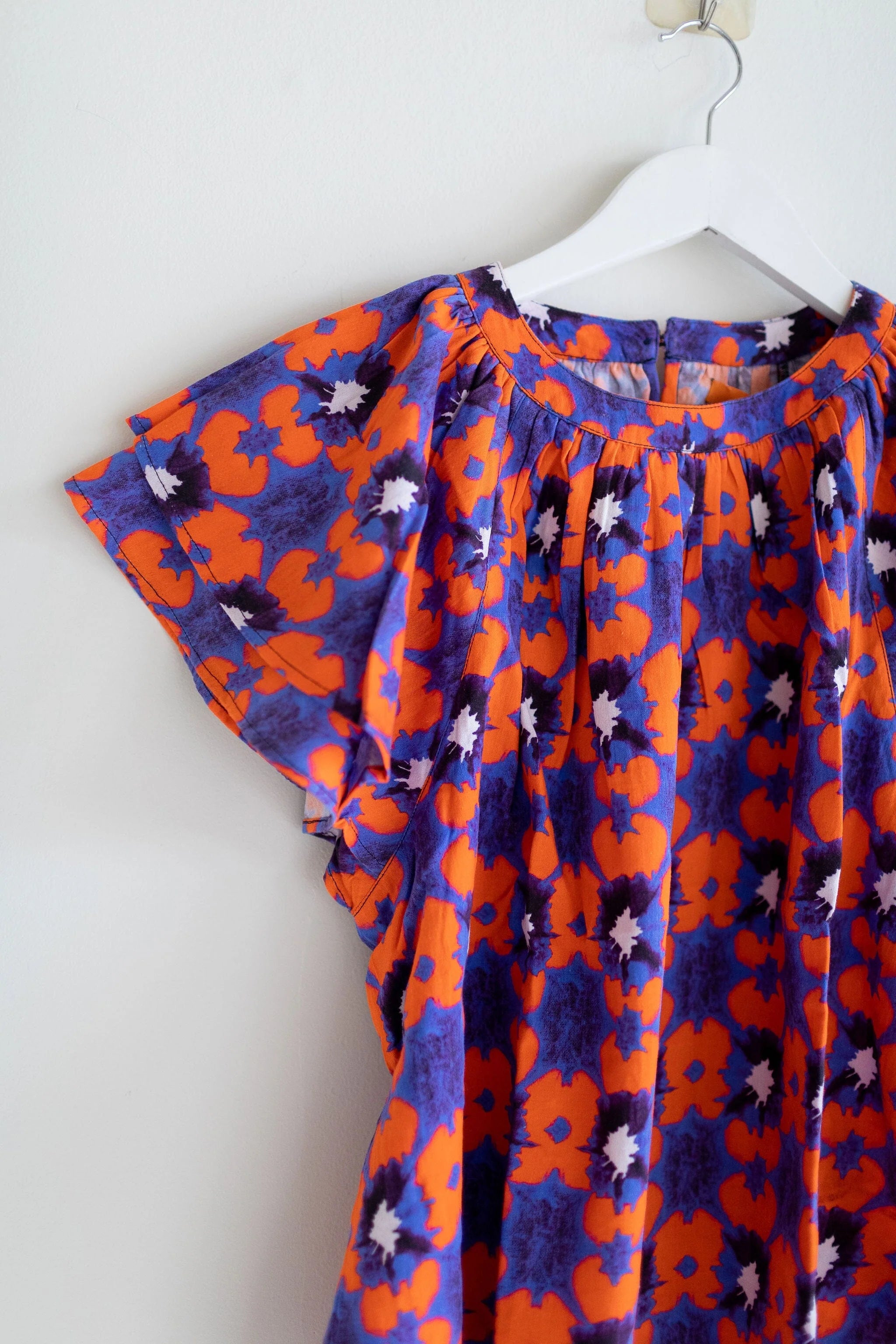 Rose Gameday Flutter Sleeve Top - Tie Dye - final sale