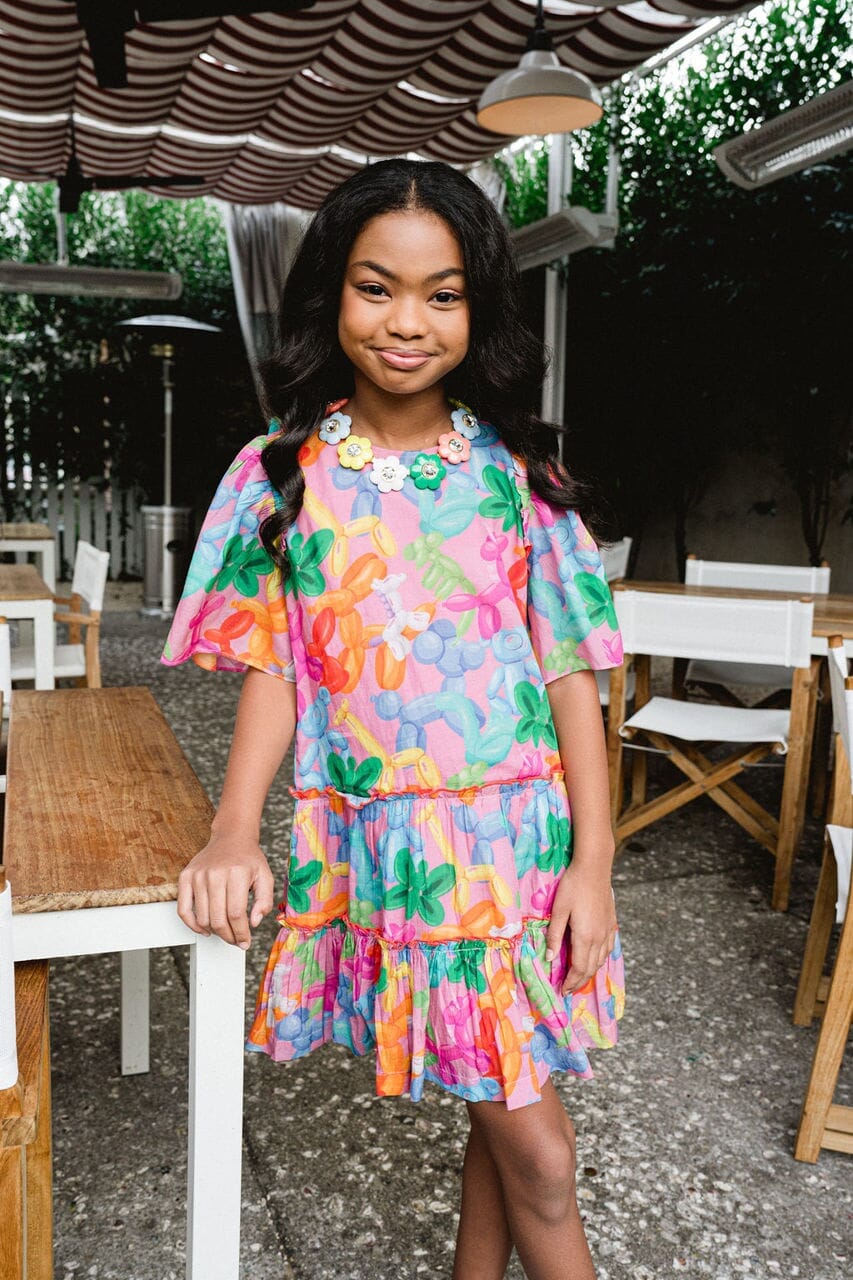 Girls Kennedy Birthday Dress -Balloon Animals - final sale