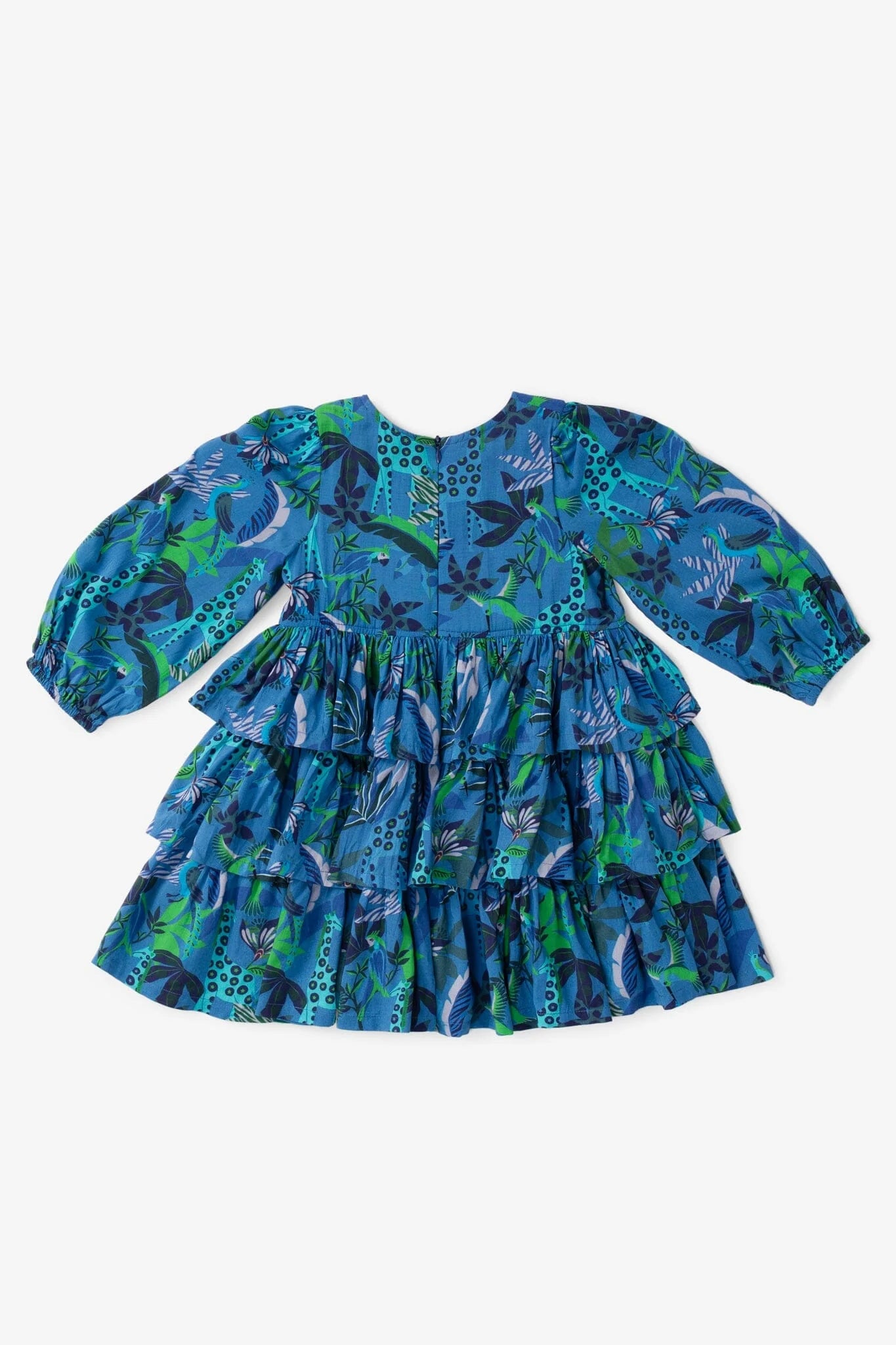 Girls Goldie Dress- Blue Turquoise - final sale