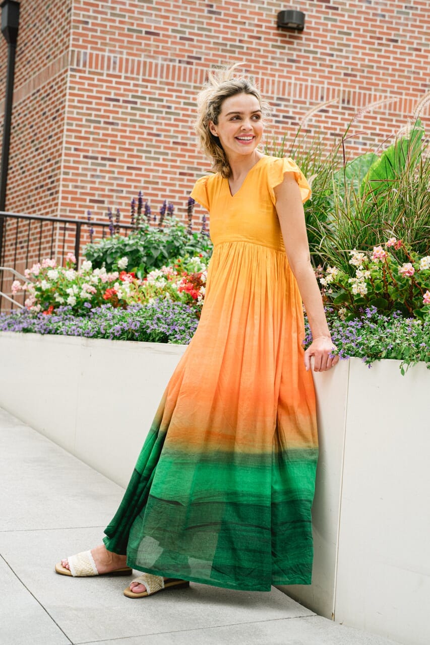 Jenny Maxi Dress | Ombre Sunrise
