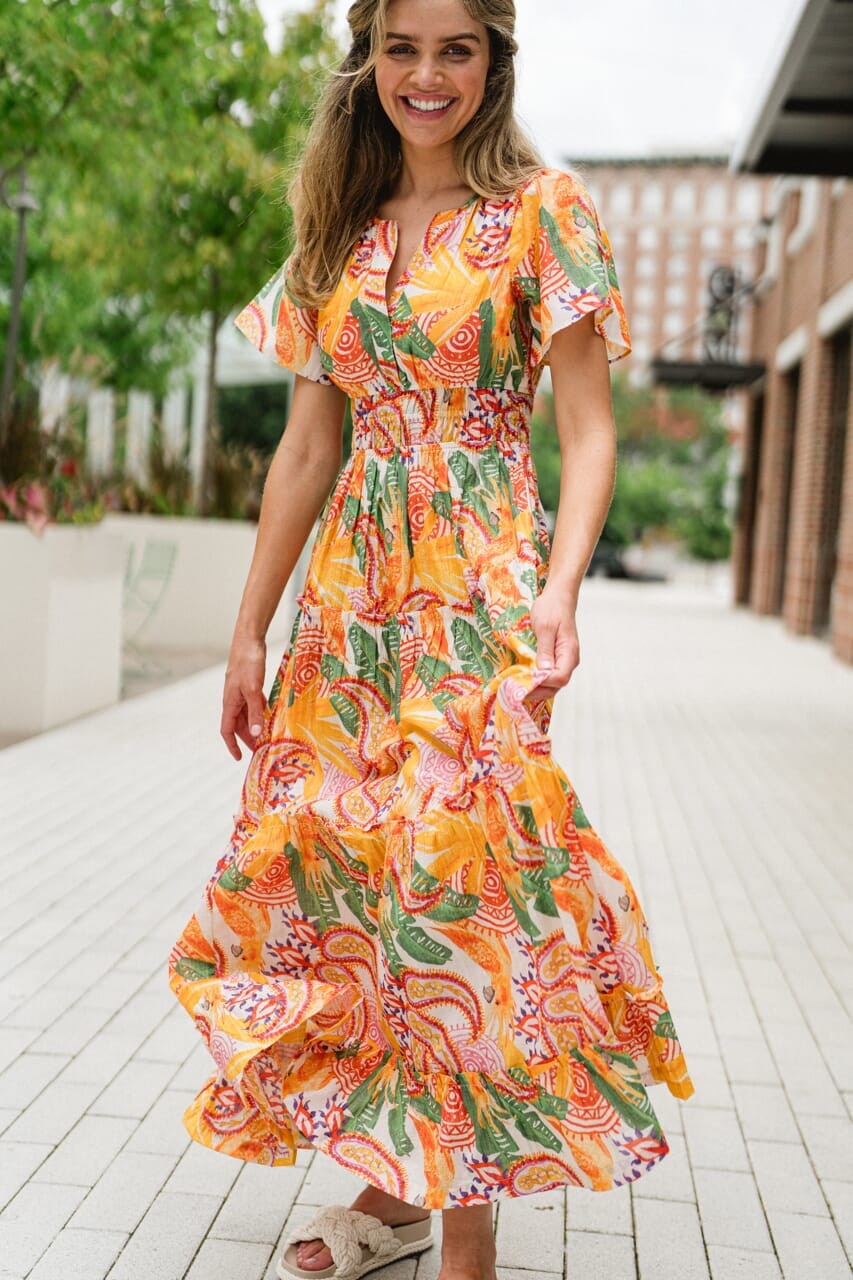 Willow Maxi Dress | Tropical Fruit