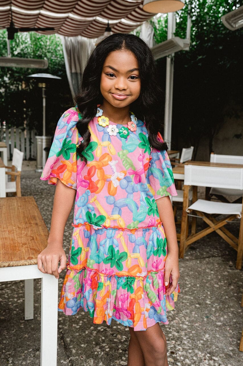 Girls Kennedy Birthday Dress -Balloon Animals - final sale