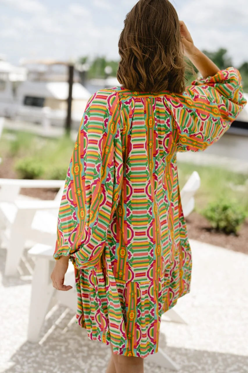 Callie Mini Dress - Abstract Print