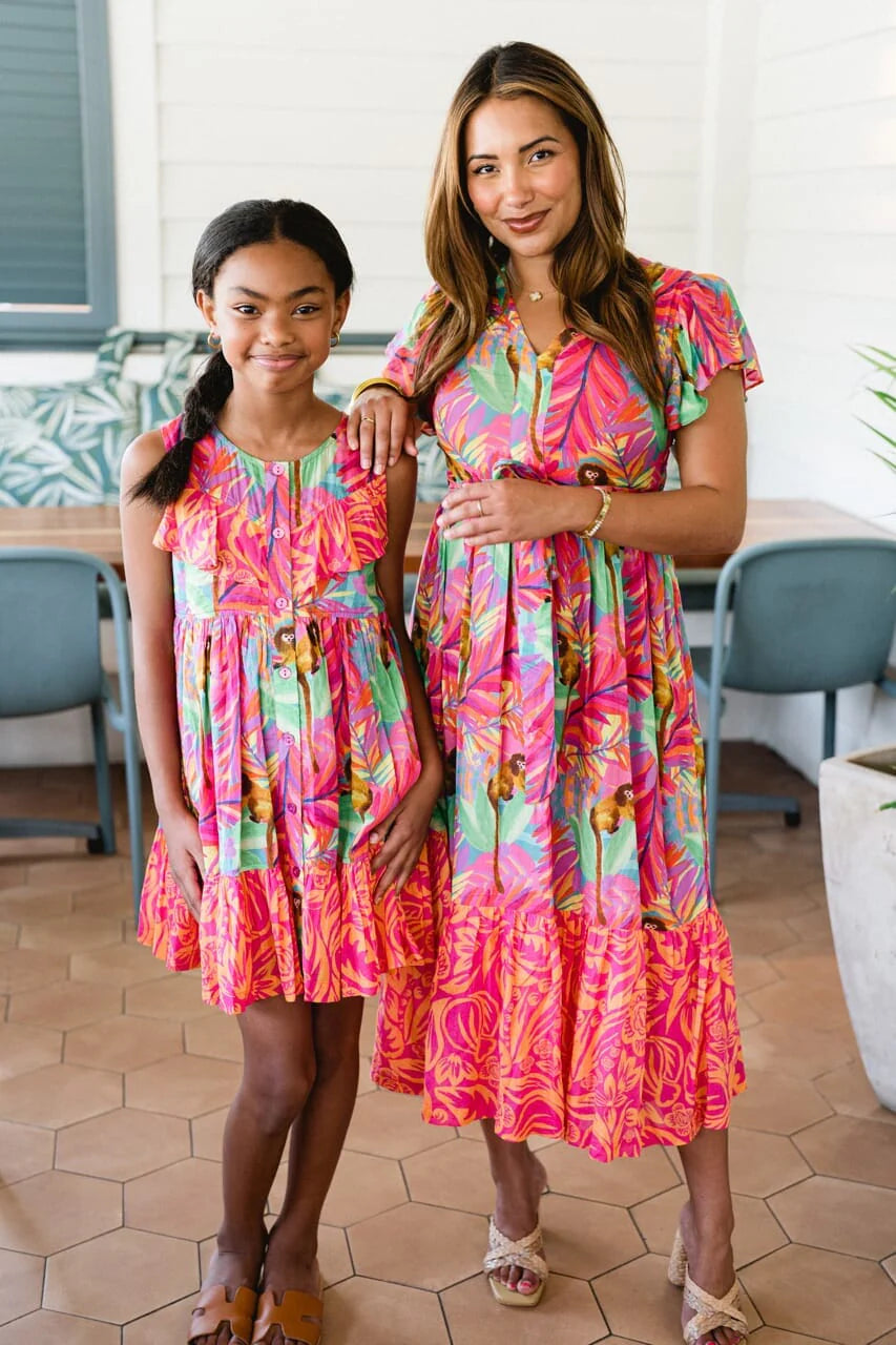 Girls Savanna Dress- Candy Pink - final sale