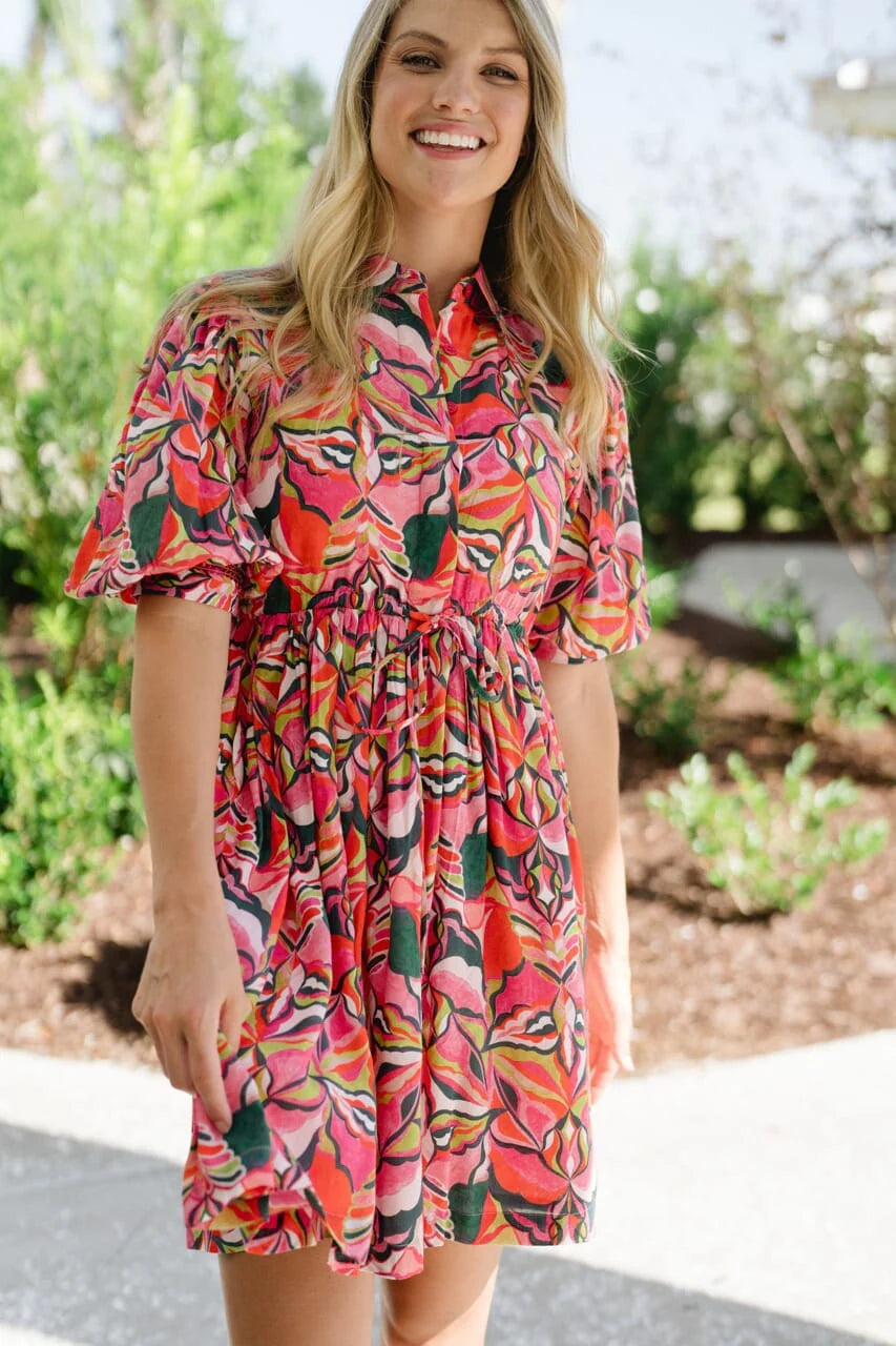 Eva Mini Cinched Waist Dress