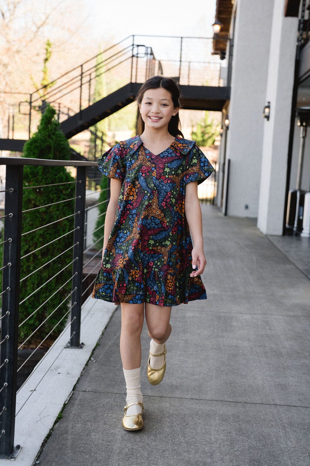 Girls Penelope Dress - Ditzy Floral - final sale
