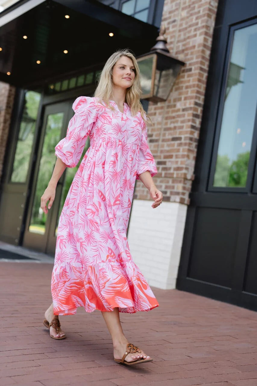 Long Sleeve Jenny Maxi Dress - Pink