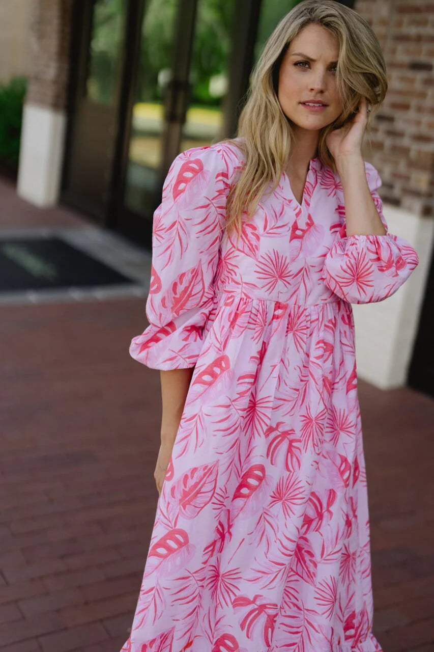 Long Sleeve Jenny Maxi Dress - Pink