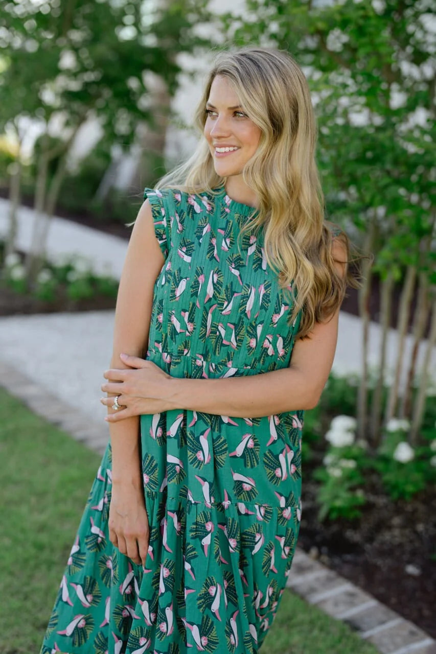 Clara Maxi Dress- Jade Green