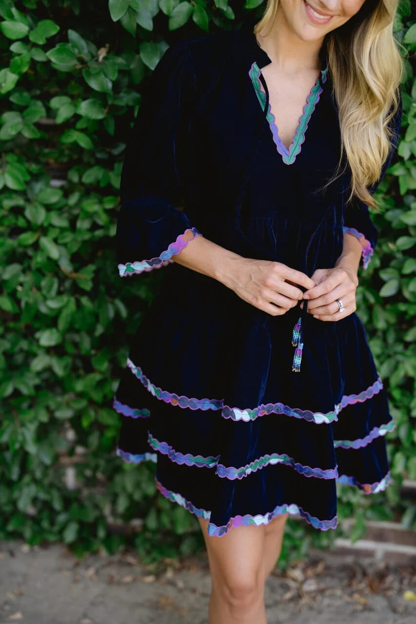 Tucker Mini- Navy Velvet - final sale