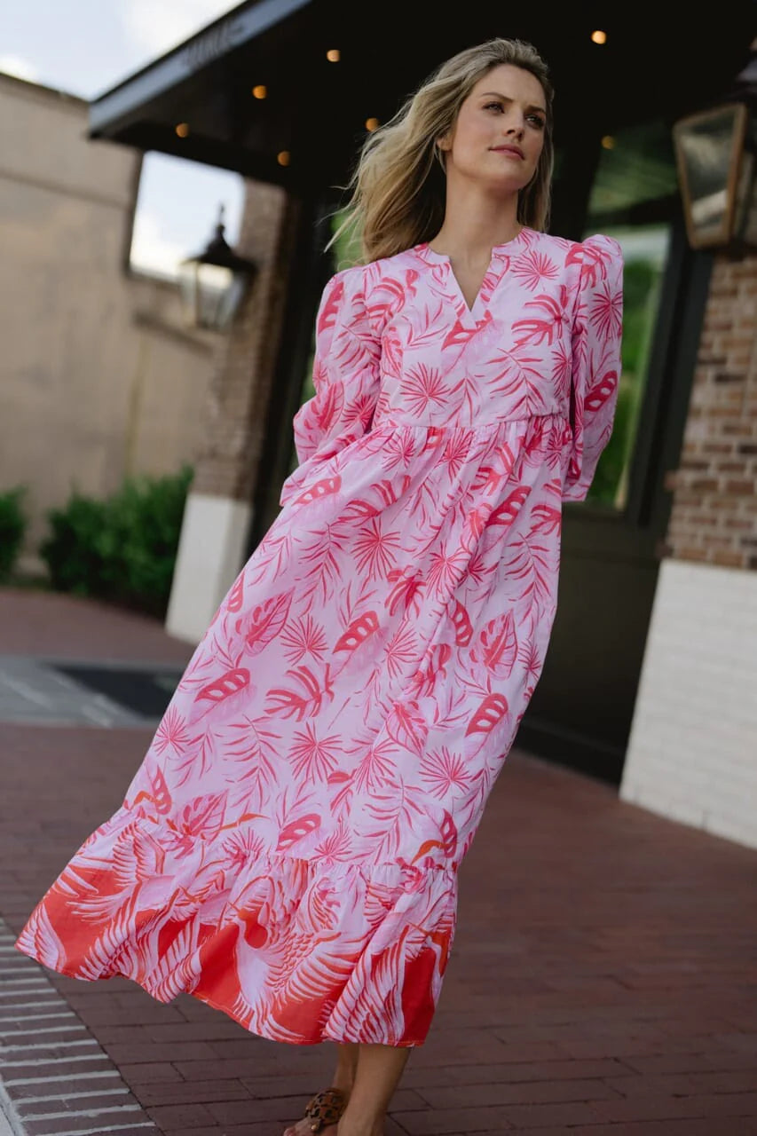 Long Sleeve Jenny Maxi Dress - Pink