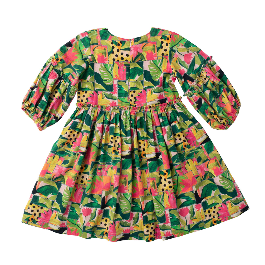 Girls Savannah Dress- Tropical Mirage