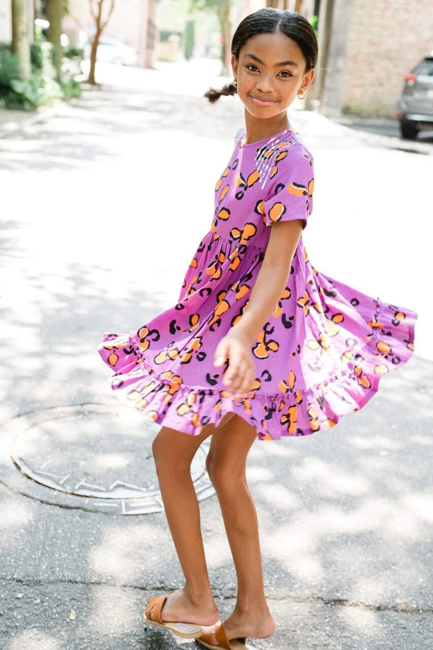 Girls Tybee Dress - Purple