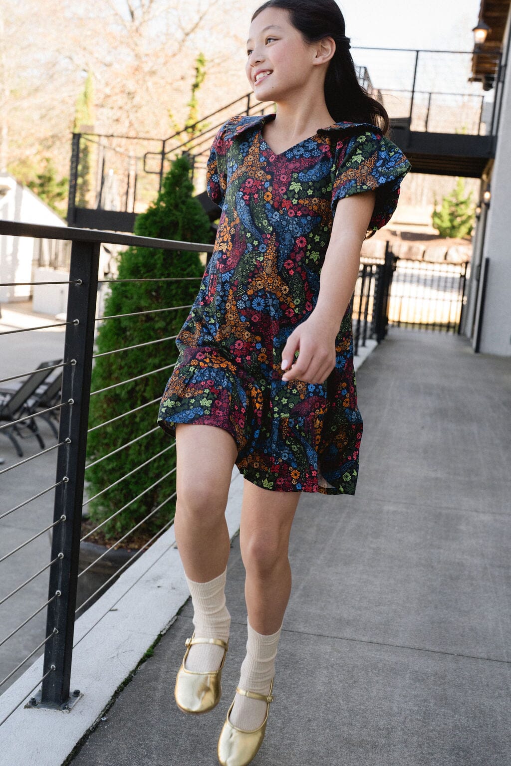 Girls Penelope Dress - Ditzy Floral - final sale