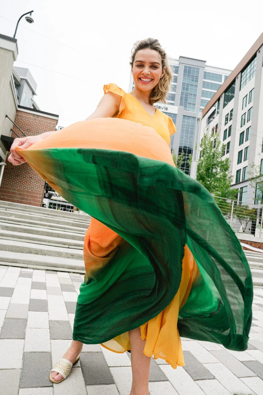 Jenny Maxi Dress | Ombre Sunrise