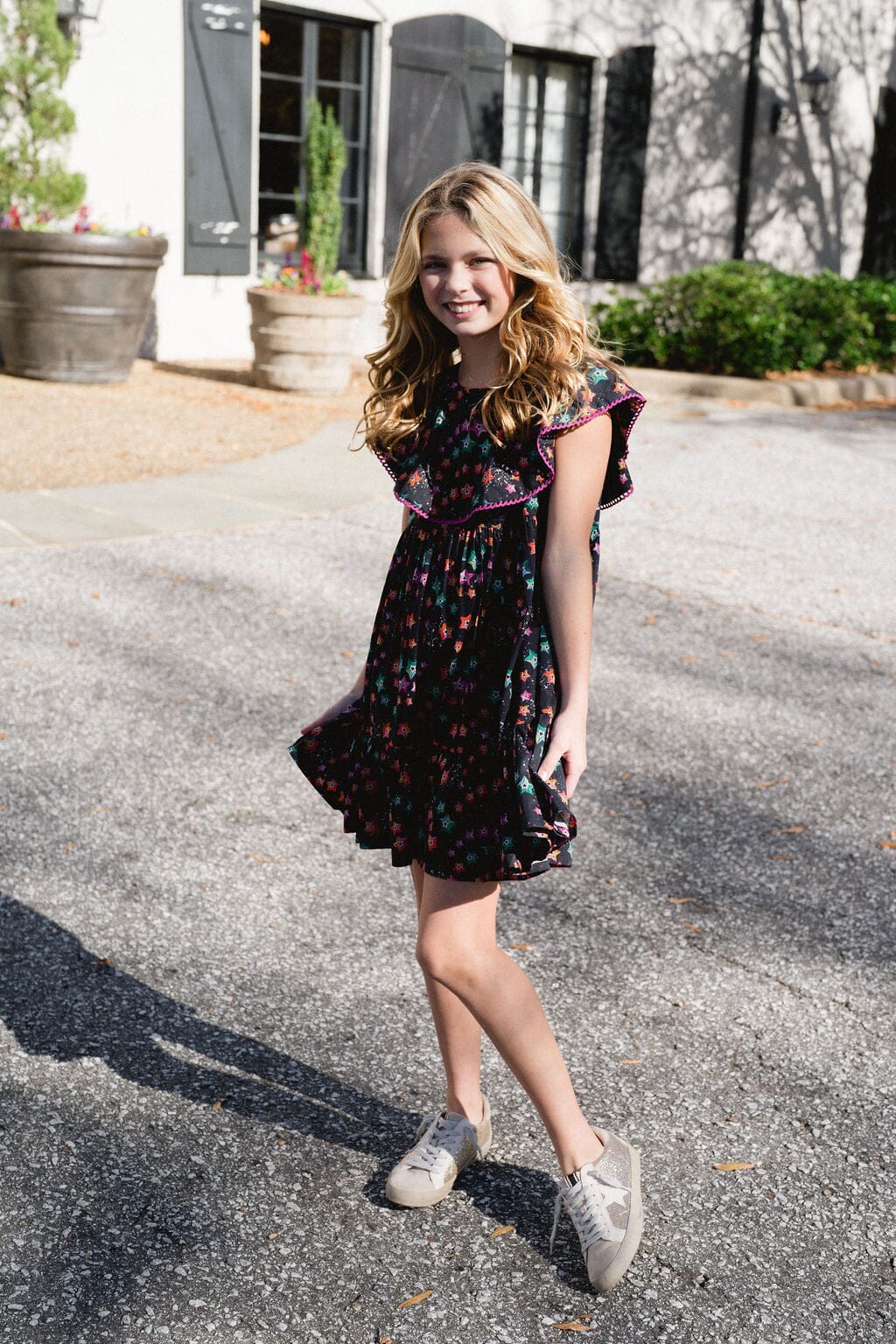 Girls Bella Starlight Collar Dress