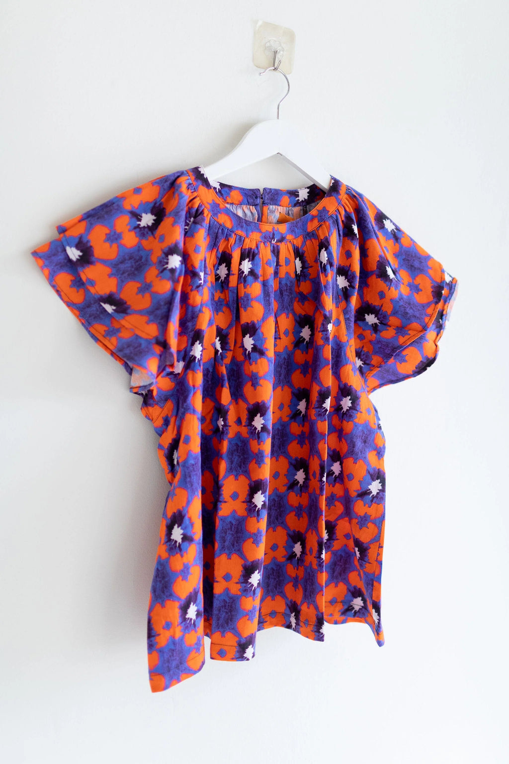 Rose Gameday Flutter Sleeve Top - Tie Dye - final sale