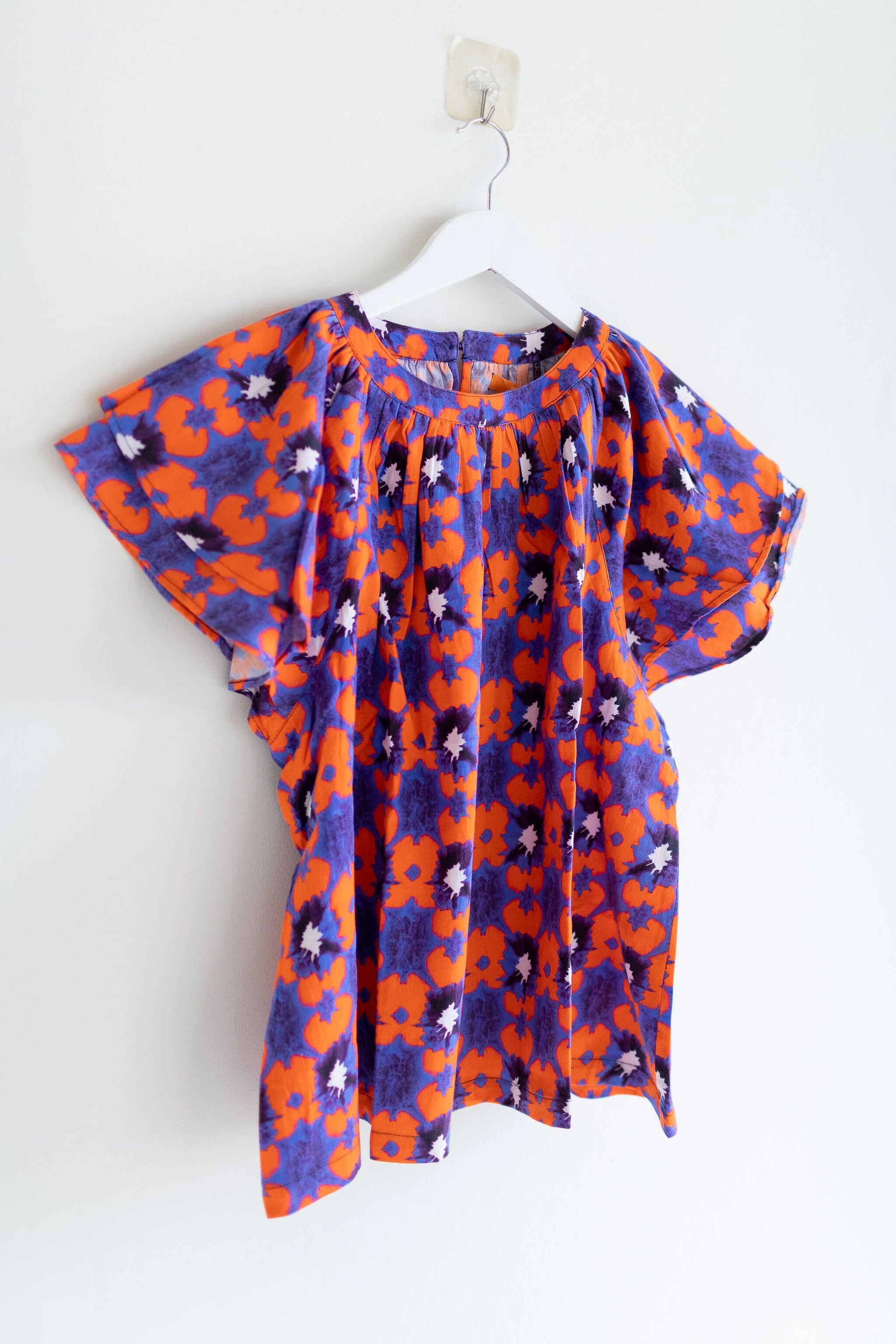 Rose Gameday Flutter Sleeve Top - Tie Dye - final sale