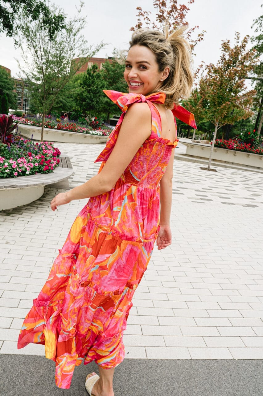 Audrey Midi Dress | Bright Floral - final sale